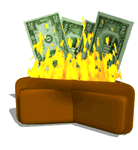 billets de banque qui brulle